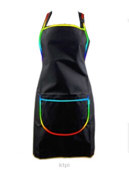 Rena Fartuszek Fryzjerski Czarno-Tęczowy