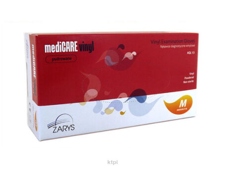 Rękawice Winylowe Pudrowane 100 szt. Rozmiar M