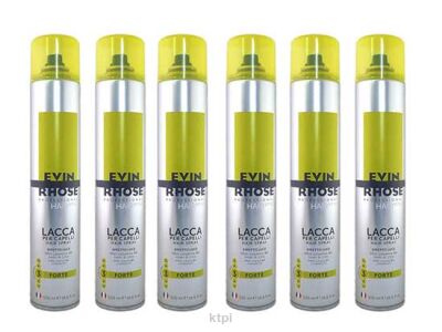 Evin Rhose Zestaw 6 Lakierów Do Włosów Forte Hold Mocny 500ml