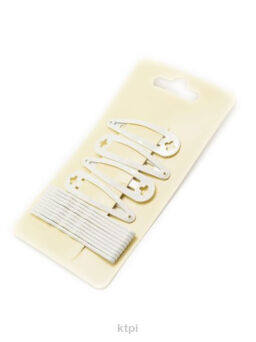 Komplet Spinka Pyk Biała 4 szt. + Wsuwka 10 szt.