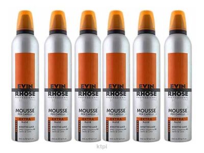Evin Rhose Zestaw 6 Pianek Do Włosów Extra Mocna 300 ml