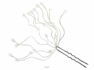 Ozdoba Do Włosów Pawi Ogon Biały Kokówka