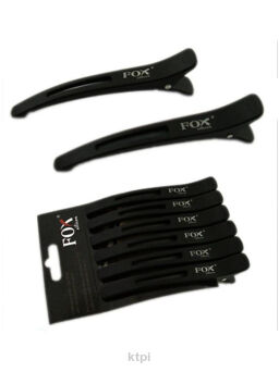 Fox Silicon Profesjonalne Klipsy Do Włosów 6 sztuk