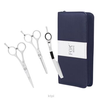 Fox Zestaw Nożyczki Degażówki Nóż Chiński White