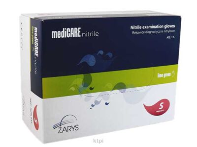 Rękawice Nitrylowe Bezpudrowe 50 szt. Limonkowe S