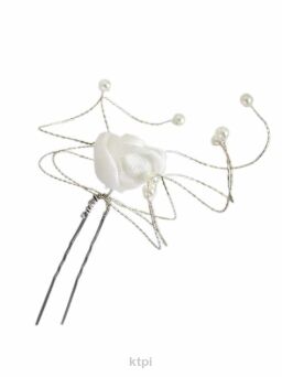 Ozdoba Do Włosów Róża Biała Kokówka