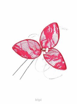 Ozdoba Do Włosów Kwiatek Z Koronki Różowy Kokówka