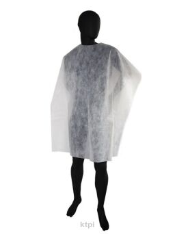 Pelerynki Jednorazowe Włóknina Długie Białe 25 szt