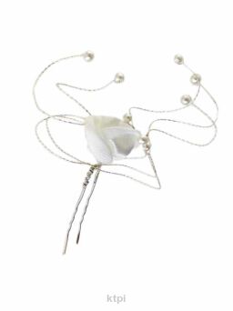 Ozdoba Do Włosów Róża Ecru Kokówka