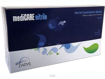 Rękawice Nitrylowe Bezpudrowe 100 szt. Rozmiar S