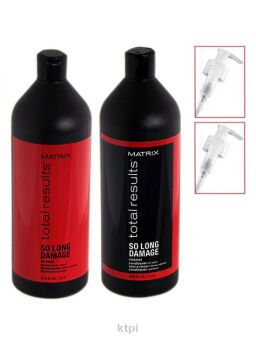 Matrix So Long Damage Szampon+Odżywka 1l+2 X Pomp