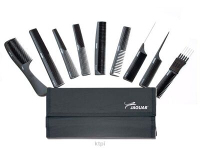 Jaguar Zestaw Grzebieni A-Line Ionic Czarne 9 szt